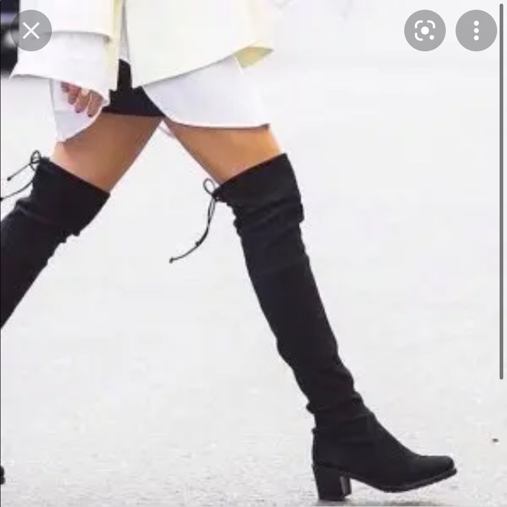 Stuart Weitzman Thighland Boot in Brown Suede - Picture 2 of 9